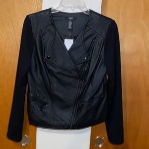 ♣️NWT Alfani Petite Non Leather Mix Jacket